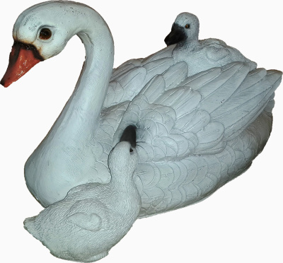 Лебедь с детенышами Н-18 см,L-28см (ФП510)