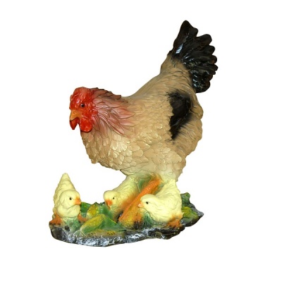 Курица с цыплятами с зерном Н-42см (F546)