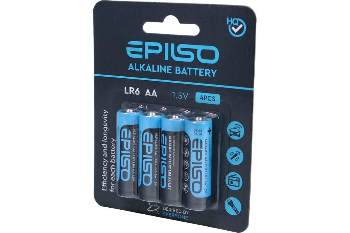 Батарейка EPILSO аlkaline AА 4 бл.цена за 1 шт.