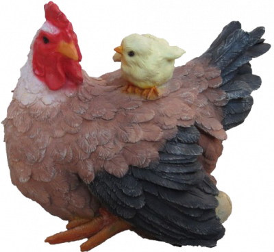 Курица Наседка с цыпленком H-25см, L-30см (F1012)